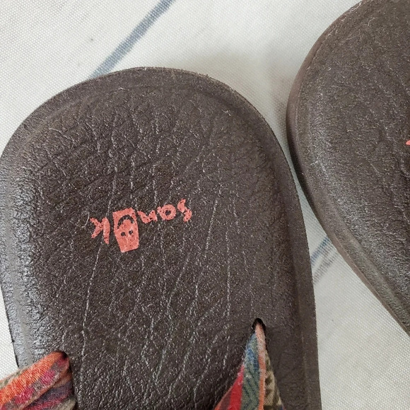 Sanuk Yoga Sling Flip Flop Sandals Southwestern Pattern - Picture 2 of 9